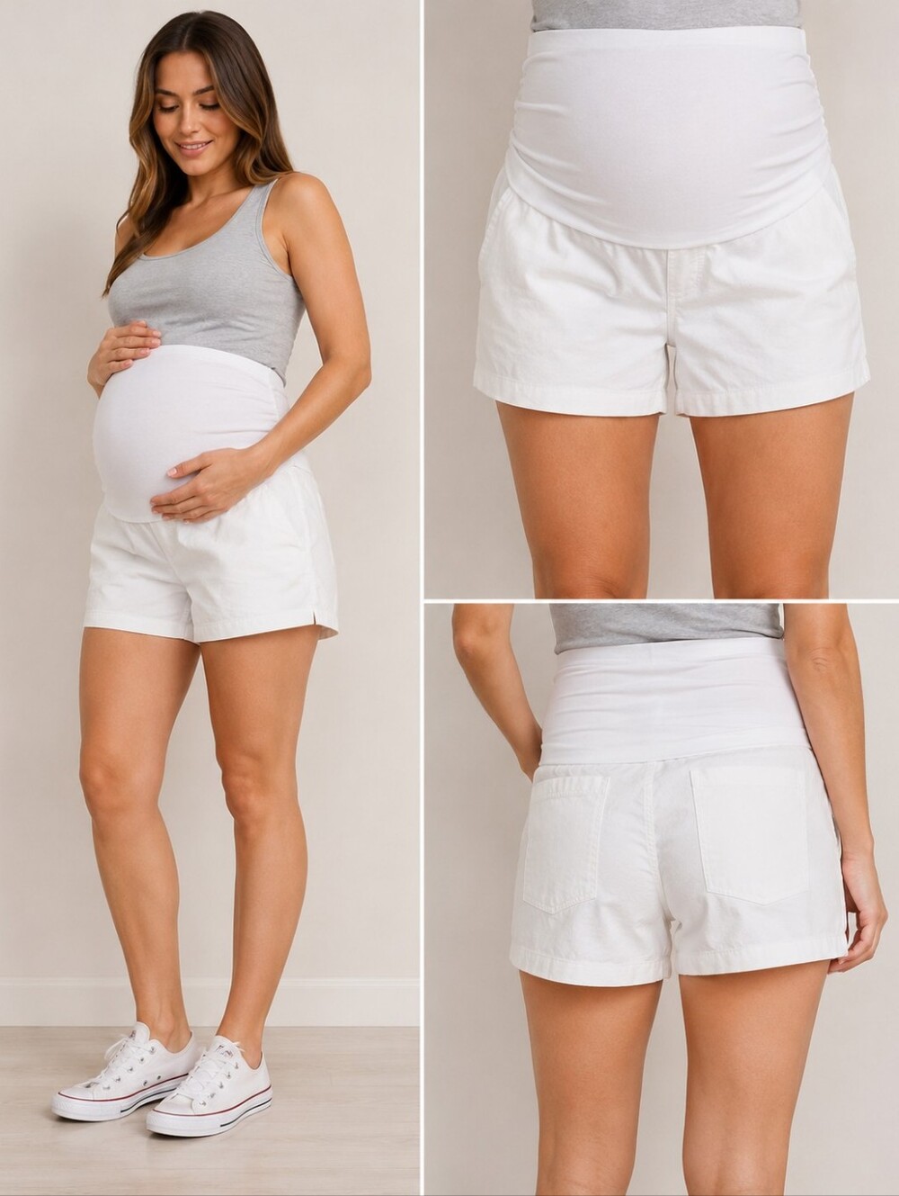 Liz Lange White Maternity Shorts Large 12/14